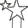 Luca Lighting Gartenstecker Stern schwarz mit 220 LEDs warmweiss 70 x 3 x 82 cm Weihnachtsfiguren (Außen)