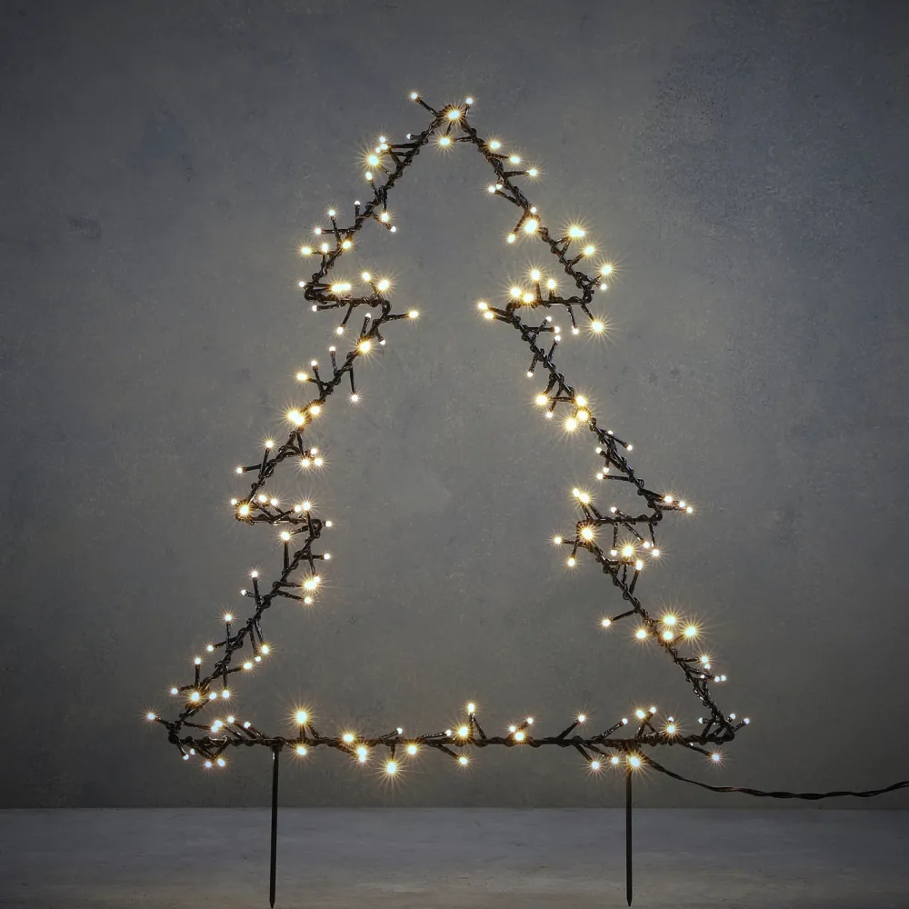 Sale Luca Lighting Gartenstecker Weihnachtsbaum beleuchtet 53 x 1 x 75 cm mit 115 LEDs weiß Weihnachtsfiguren (Außen)