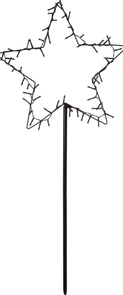 Outlet Luca Lighting Gartenstecker Stern mit Timer weißes Licht 39 x 1 x 90 cm Weihnachtsfiguren (Außen)