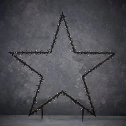 New Luca Lighting Gartenstecker Stern beleuchtet 90 x 1 x 102 cm mit 225 LED LEDs warmweiß Weihnachtssterne|Weihnachtsfiguren (Außen)