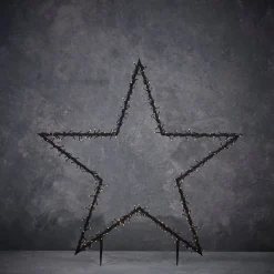 Outlet Luca Lighting Gartenstecker Stern beleuchtet 60 x 1 x 73 cm mit 150 LED LEDs warmweiß Weihnachtsfiguren (Außen)