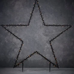 Clearance Luca Lighting Gartenstecker Stern beleuchtet 121 x 1 x 135 cm mit 350 LED LEDs warmweiß Weihnachtssterne|Weihnachtsfiguren (Außen)