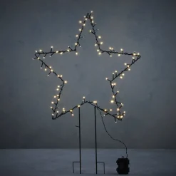 Discount Luca Lighting Gartenstecker Stern mit Timer warmweiß 55 x 1 x 79 cm Weihnachtssterne|Weihnachtsfiguren (Außen)