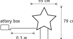 Discount Luca Lighting Gartenstecker Stern mit Timer warmweiß 55 x 1 x 79 cm Weihnachtssterne|Weihnachtsfiguren (Außen)