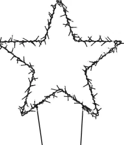 New Luca Lighting Gartenstecker Stern beleuchtet 60 x 1 x 73 cm mit 100 LEDs weiß Weihnachtsfiguren (Außen)