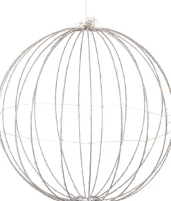 Outlet Luca Lighting Hängelampe Kugel mit 260 LEDs weißes Licht D 40 cm Weihnachtsfiguren (Außen)