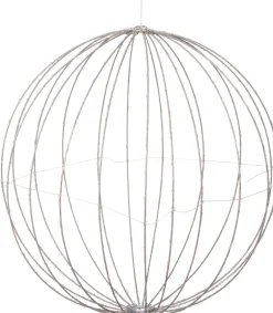 Discount Luca Lighting Hängelampe Kugel mit 400 LEDs weißes Licht D 60 cm Weihnachtsfiguren (Außen)