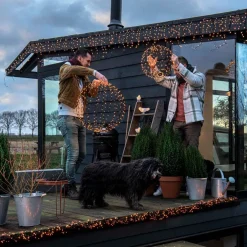 New Luca Lighting Hängelampe Kugel mit 260 LEDs warmweiß D 40 cm Weihnachtsfiguren (Außen)