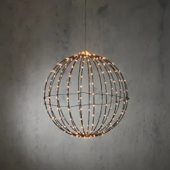 New Luca Lighting Hängelampe Kugel mit 260 LEDs warmweiß D 40 cm Weihnachtsfiguren (Außen)