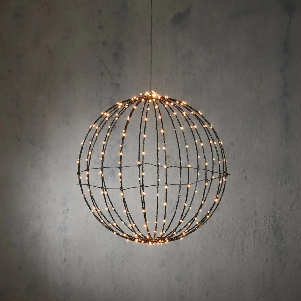 New Luca Lighting Hängelampe Kugel mit 260 LEDs warmweiß D 40 cm Weihnachtsfiguren (Außen)