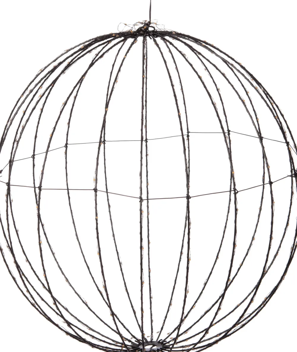 Luca Lighting Hängelampe Kugel mit 320 LEDs warmweiß D 50 cm Weihnachtsfiguren (Außen)