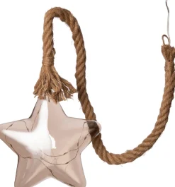 Sale Luca Lighting Hängelampe Stern grau mit 15 LEDs warm weiß D 20 H 100 cm Weihnachtsdeko Zum Aufhängen|Weihnachtssterne