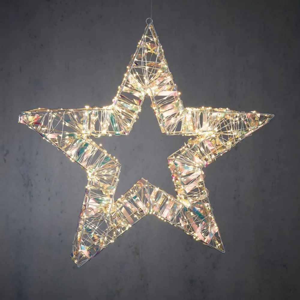 Discount Luca Lighting Weihnachtsstern weiß 56 x 8 x 56 cm Weihnachtssterne