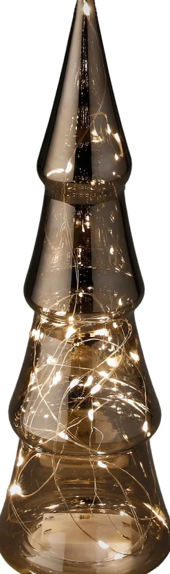 Discount Luca Lighting Weihnachtsbaum Sterre silber beleuchtet D 10 H 30 cm Weihnachtsfiguren & -Objekte