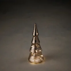 New Luca Lighting Weihnachtsbaum Sterre silber beleuchtet D 9 H 21 cm Weihnachtsfiguren & -Objekte