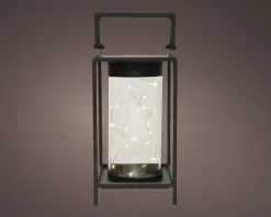 Lumineo Laterne schwarz 18 x 18 x 38 cm Weihnachtsleuchten