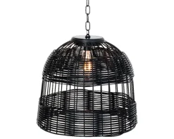 Hot Lumineo LED Solarleuchte schwarz D 36 H 32 cm Solar Gartenleuchten|Außenleuchten Hängend