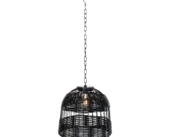 Hot Lumineo LED Solarleuchte schwarz D 36 H 32 cm Solar Gartenleuchten|Außenleuchten Hängend