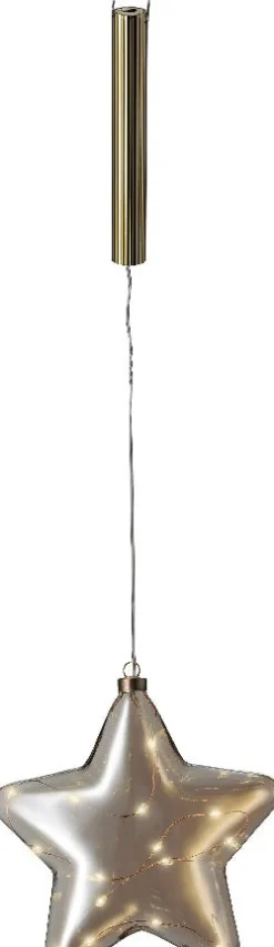 Lumineo Weihnachtsdeko Sofia Stern mit Beleuchtung D 20 H 6,5 cm Weihnachtsdeko Zum Aufhängen