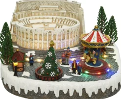 Discount Lumineo Weihnachtsdorf Panorama Rom 31 x 29 x 18 cm Weihnachtshäuschen