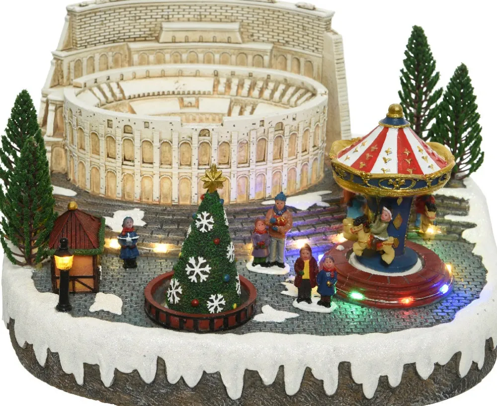 Discount Lumineo Weihnachtsdorf Panorama Rom 31 x 29 x 18 cm Weihnachtshäuschen