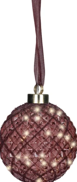 Online Lumineo Weihnachtskugel rosa mit Beleuchtung D 14 cm Weihnachtskugeln & -Anhänger