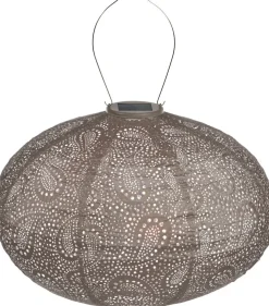Clearance Lumiz Solarleuchte Paisley taupe D 40 H 27 cm Solar Gartenleuchten|Außenleuchten Hängend