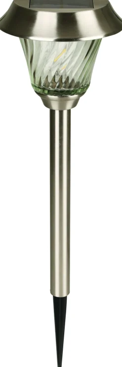 Hot Luxform Lighting Solar Stehlampe outdoor Mizar RVS 18,1 x 18,1 x 45,8 cm Solar Gartenleuchten|Gartenlaternen & -Stehleuchten