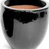 Sale Mega Collections Blumentopf Debora schwarz D 31 H 25 cm Blumentöpfe|Blumentöpfe & Pflanzgefäße