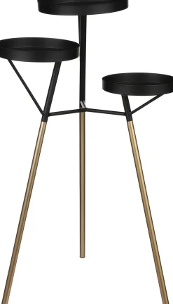 Mica Decorations Beistelltisch Pumpkin schwarz 44 x 42 x 74 cm Beistelltische|Beistelltische