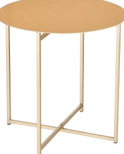 Discount Mica Decorations Beistelltisch Mikki gold D 40 H 40 cm Beistelltische|Beistelltische