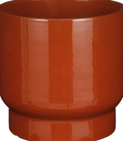 Clearance Mica Decorations Blumentopf mit Fuß Thiago rot D 22 H 20 cm Blumentöpfe|Blumentöpfe & Pflanzgefäße