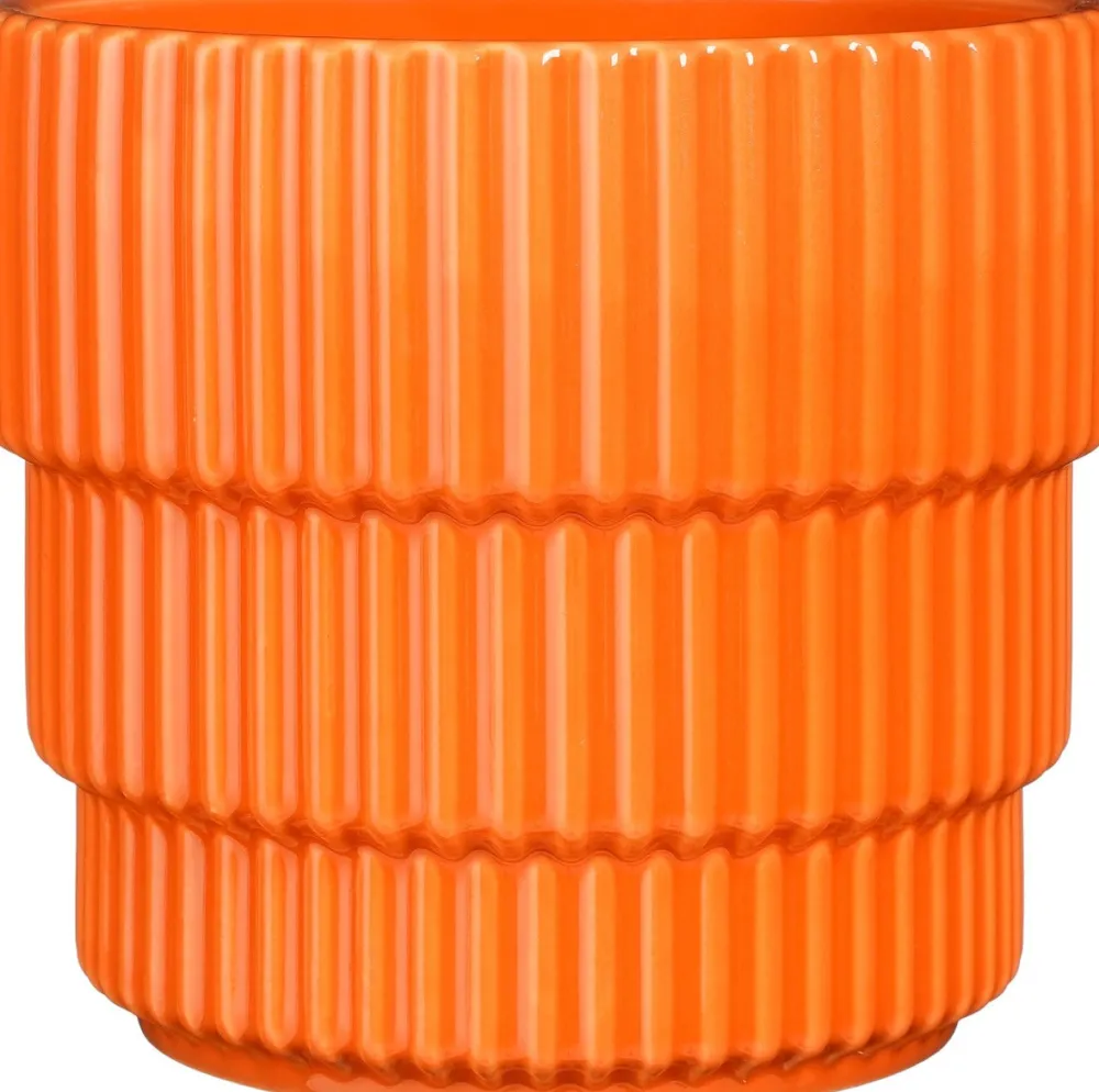 New Mica Decorations Blumentopf Cella orange D 17 H 16 cm Blumentöpfe & Pflanzgefäße|Blumentöpfe