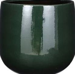 Online Mica Decorations Blumentopf Palm Leaf grün D 18 H 16 cm Blumentöpfe & Pflanzgefäße|Blumentöpfe