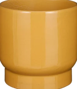 Sale Mica Decorations Blumentopf mit Fuß Thiago gelb D 22 H 20 cm Blumentöpfe|Blumentöpfe & Pflanzgefäße