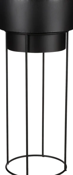 Hot Mica Decorations Blumentopf mit Ständer schwarz D 38 H 91 cm Blumentöpfe & Pflanzgefäße|Blumentöpfe