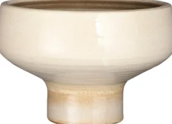 New Mica Decorations Blumentopf mit Fuß Merle D 29 H 28 cm creme Blumentöpfe|Blumentöpfe & Pflanzgefäße