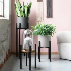 Sale Mica Decorations Blumentopf-Ständer Ascot schwarz 34 x 34 x 71 cm Blumenständer