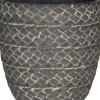 Best Mica Decorations Blumentopf Alma rund D 15 cm H 15 cm dunkelgrau Blumentöpfe & Pflanzgefäße|Blumentöpfe