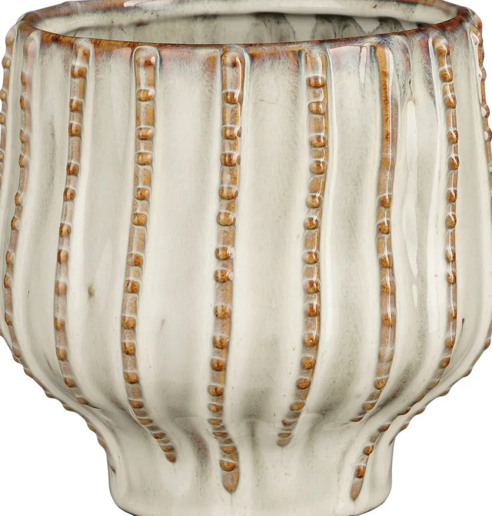 Mica Decorations Blumentopf Cathy weiß D 16 H 14,5 cm Blumentöpfe & Pflanzgefäße|Blumentöpfe