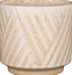 Online Mica Decorations Blumentopf mit Fuß Levi creme D 12 H 10,5 cm Blumentöpfe & Pflanzgefäße|Blumentöpfe