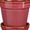 Hot Mica Decorations Blumentopf mit Untersetzer Clint rosa D 13 H 11 cm Blumentöpfe & Pflanzgefäße|Blumentöpfe