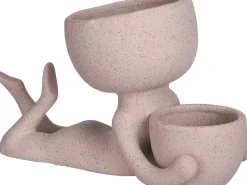 Outlet Mica Decorations Blumentopf Man braun 28,5 x 12,5 x 16 cm Blumentöpfe & Pflanzgefäße|Blumentöpfe