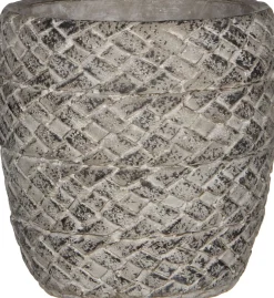 Sale Mica Decorations Blumentopf Alma rund D 13 cm H 13 cm hellgrau Blumentöpfe & Pflanzgefäße|Blumentöpfe