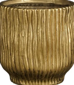 Hot Mica Decorations Blumentopf Ponta gold D 15,5 H 15,5 cm Blumentöpfe|Blumentöpfe & Pflanzgefäße