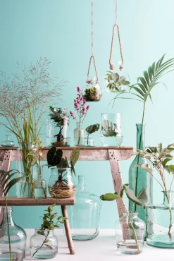 Mica Decorations Deko-Flasche Rioja blau D 21 cm H 100 cm Vasen & Krüge|Blumentöpfe & Pflanzgefäße