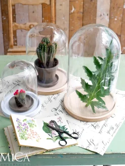 New Mica Decorations Glasglocke Hella transparent D 17 cm H 23 cm Glasglocken