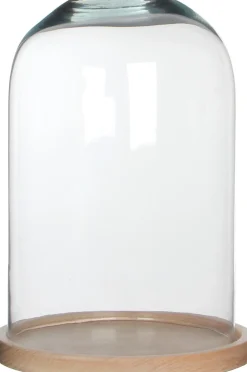 New Mica Decorations Glasglocke mit Teller Hella braun/transparent D 21 H 30 cm Glasglocken