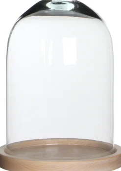 Best Mica Decorations Glasglocke mit Teller Hella braun/transparent D 17 H 23 cm Glasglocken