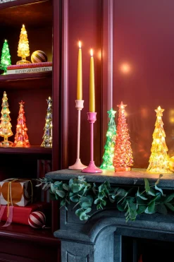 New Mica Decorations Kerzenständer Tulli rosa D 8,5 H 30 cm Kerzenständer